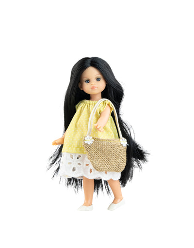 Poupée réaliste Mini Amigas Noah avec robe jaune - Paola Reina