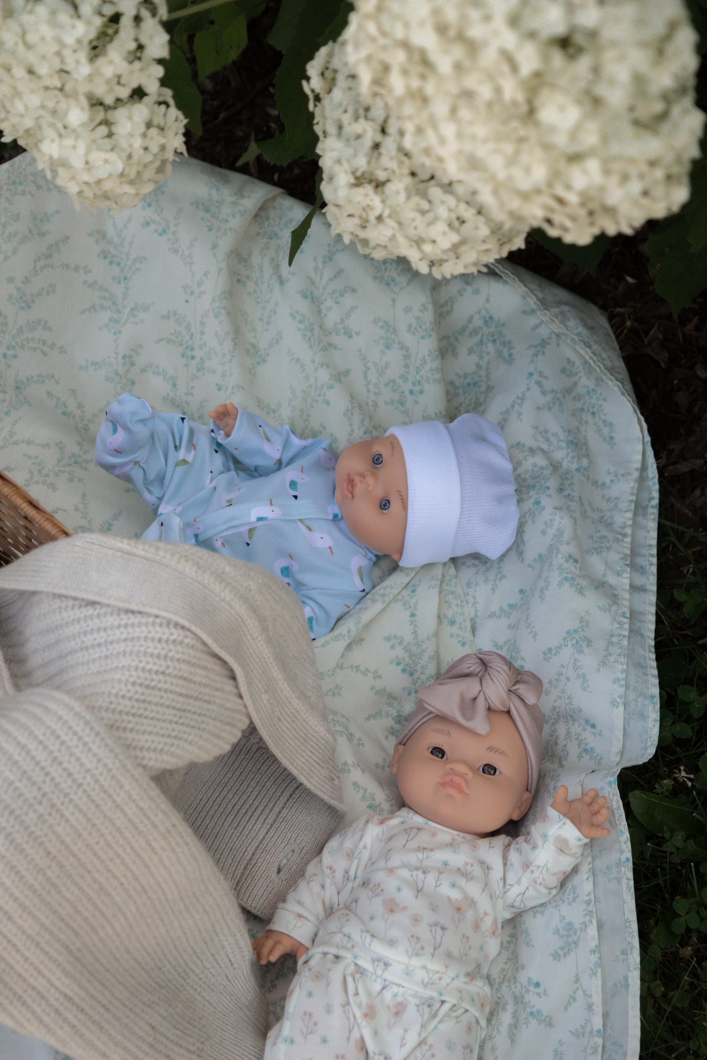 Bébé Gordis - Pyjama oiseaux et chapeau blanc - Paola Reina