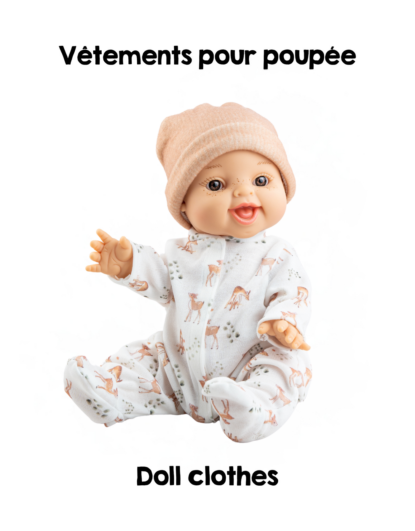 Clothes for Gordis, Los Manus and Alex & Sonia dolls - Fawn pajamas - Paola Reina