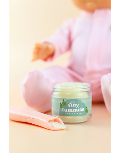 Tiny tummies - Banana custard jar and spoon set - Tiny harlow