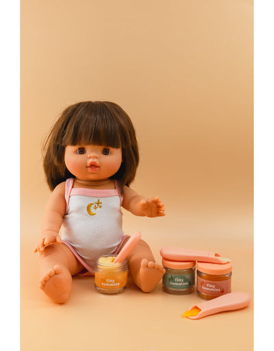 Tiny tummies - Banana custard jar and spoon set - Tiny harlow