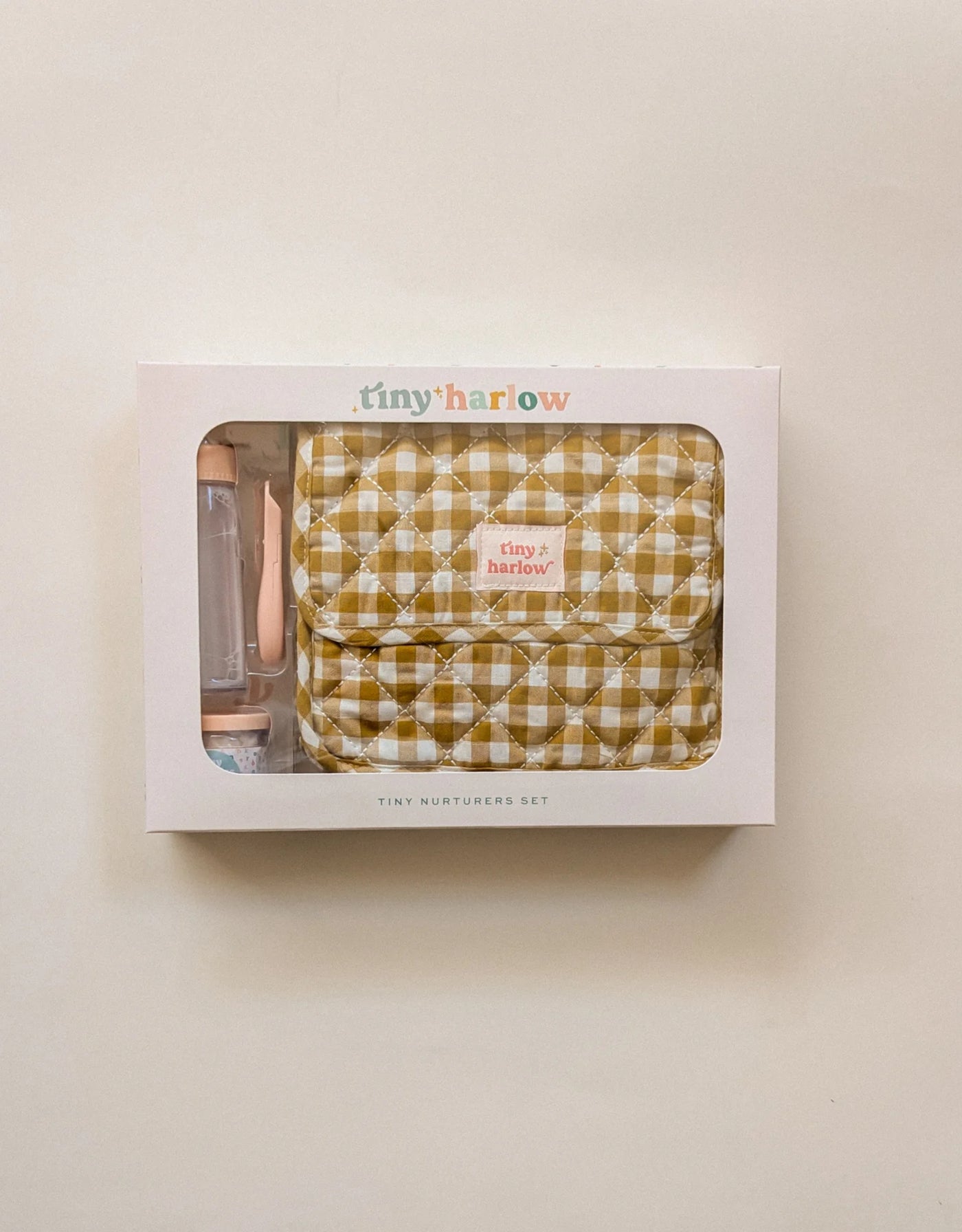 Ensemble de départ pour poupée Tiny Nurturers - Vichy Moutarde - Tiny Harlow | Paola Reina