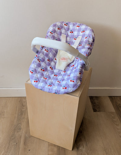Capsule for baby doll - Gingham lilac cherry - Tiny Harlow