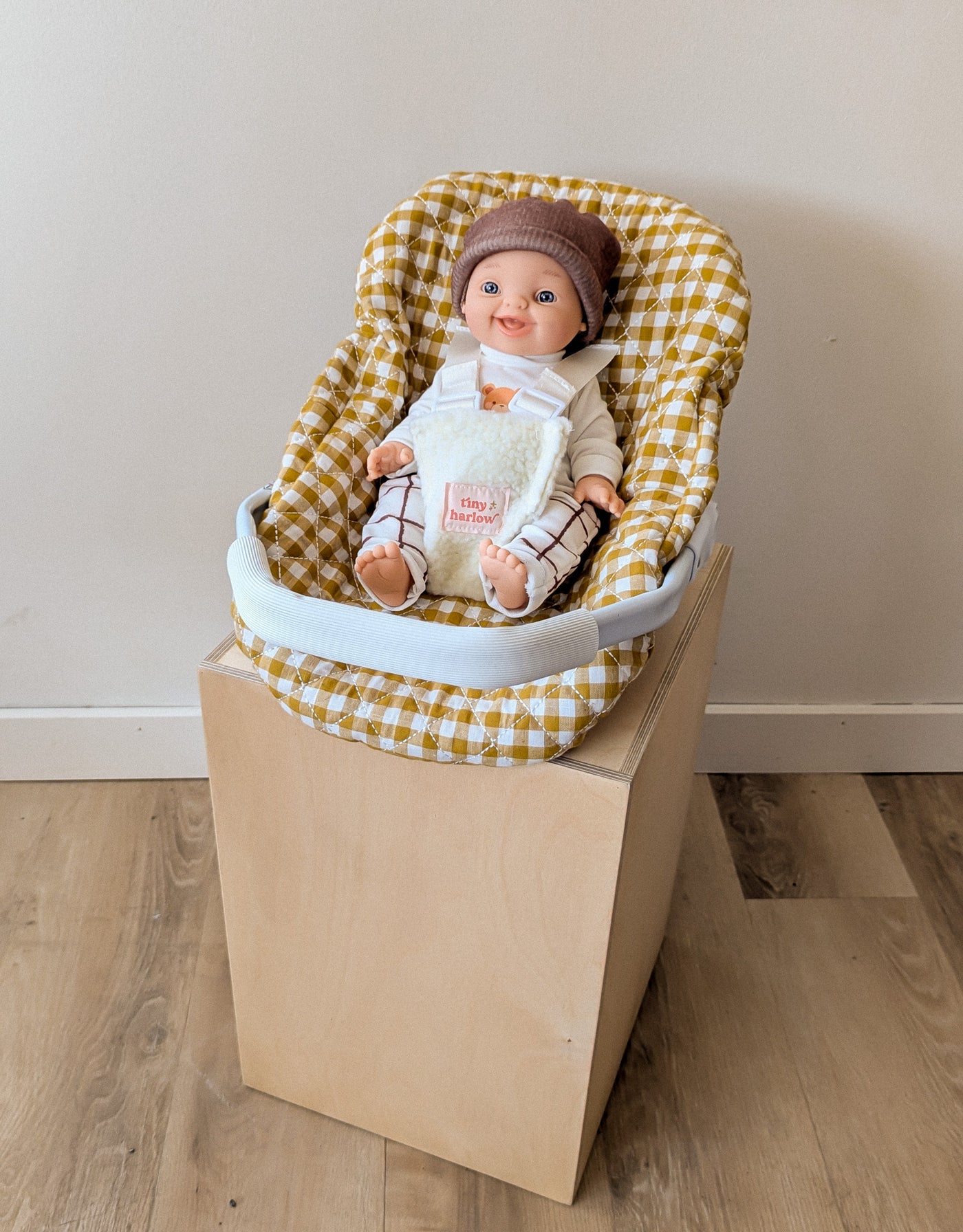 Doll Capsule - Mustard gingham - Tiny Harlow