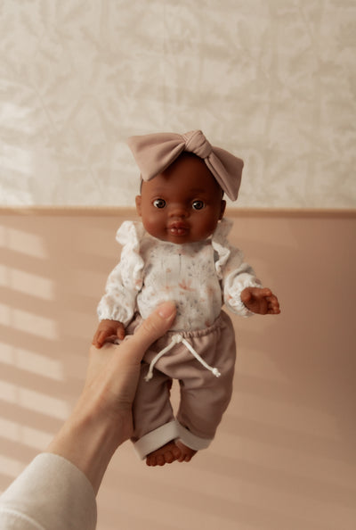 Baby Gordis - Ruby with floral sweater, pants and bow - Paola Reina