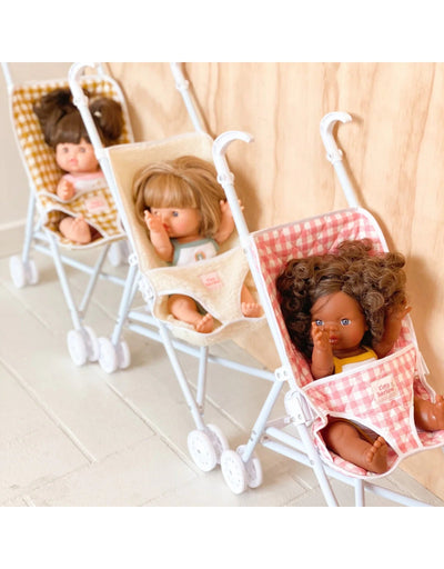 Doll stroller - Blue denim - Tiny Harlow
