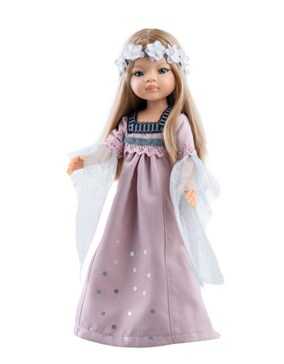 Las Amigas Doll Clothing - Pink satin vintage dress - Paola Reina