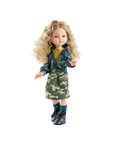 Poupée Articulée Las Amigas - Manica avec ensemble jupe camouglage et veste - Paola Reina