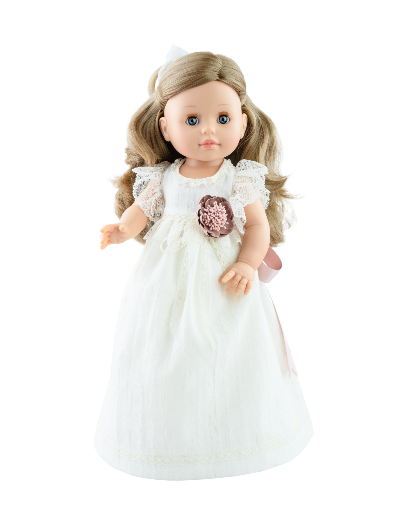 Soy Tu Doll Emma white dress with flower paola reina